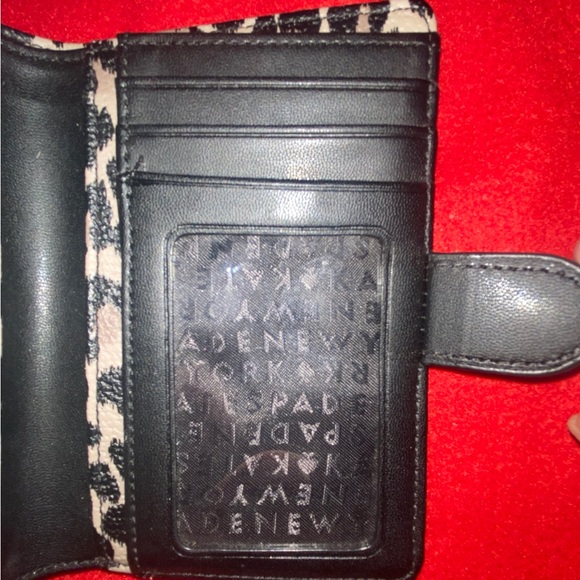 NWOT Kate Spade bi-fold wallet.Grove Street Leopard print. Black / Brown - Picture 13 of 16